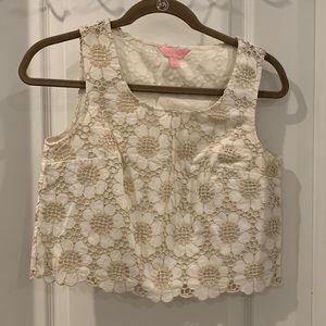 Lilly Pulitzer Cropped Lace Top